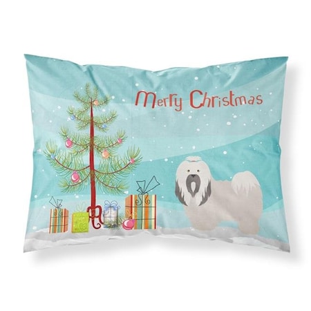 Carolines Treasures Carolines Treasures BB8481PILLOWCASE Lhasa Apso Christmas Fabric Standard Pillowcase BB8481PILLOWCASE